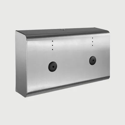 Danbury Premium Stainless Steel Mini Double Toilet Roll Dispenser